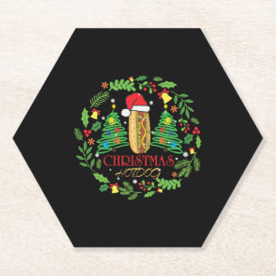 Porta-copo De Papel Camisa de Natal de Hot Dog Lover Xmas Feia de Hot 