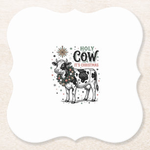 Porta-copo De Papel Camisa de Natal de Vaca Vintage Vaca Festa de Nata