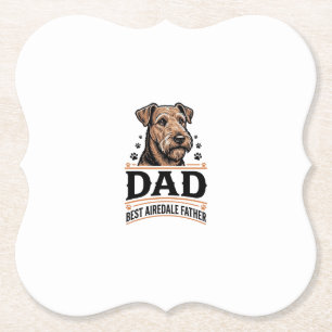 Porta-copo De Papel Camisa de Pai do Airedale Terrier Vintage Cão Pai_