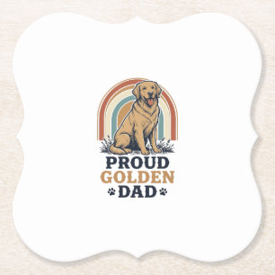 Porta-copo De Papel Camisa de Pai do Golden Retriever Presente do Pai