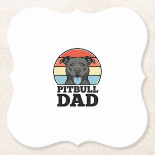 Porta-copo De Papel Camisa de Pai do Pitbull Design de Camisa de Amant