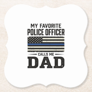 Porta-copo De Papel Camisa de Pai Oficial de Polícia Vintage Flag Desi