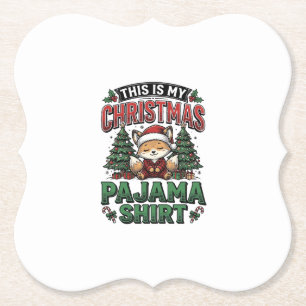 Porta-copo De Papel Camisa de pijama de Natal Blusa de férias vintage