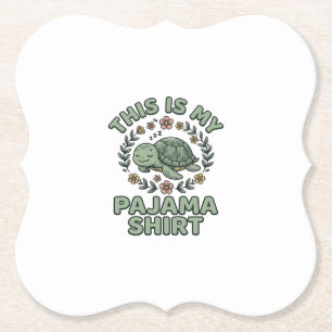 Porta-copo De Papel Camisa de pijama de tartaruga dormindo fofa Vetor 