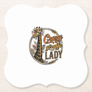 Porta-copo De Papel Camisa de Senhora Girafa Louca com Desenho de Grav