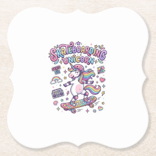 Porta-copo De Papel Camisa de Unicórnio de Skate Unicórnio Tipografia 