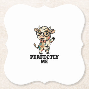 Porta-copo De Papel Camisa de Vaca Fofa com Óculos Vibrações Perfeitas