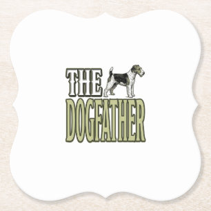 Porta-copo De Papel Camisa Desenho de Gravura Vintage Terrier Pai do C
