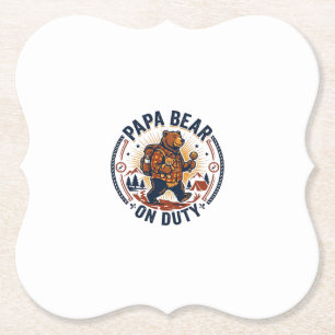 Porta-copo De Papel Camisa do Dia dos Pais Papai Urso em Serviço Anima