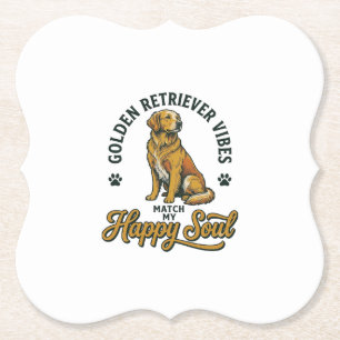 Porta-copo De Papel Camisa do Golden Retriever Gravação Vintage Amante
