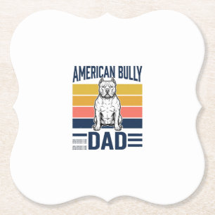 Porta-copo De Papel Camisa do Papai American Bully Amante de Cachorro