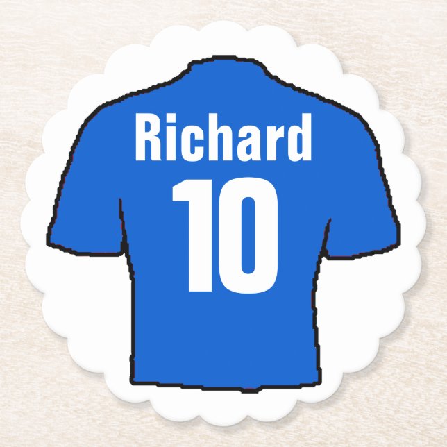 Porta-copo De Papel Camisa do ventilador de futebol para personalizar. (Frente)