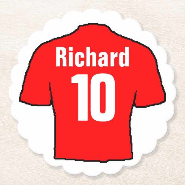 Porta-copo De Papel Camisa do ventilador de futebol para personalizar. (Frente)