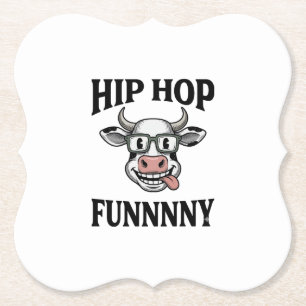 Porta-copo De Papel Camisa engraçada de Hip Hop Cow Vintage Engraving