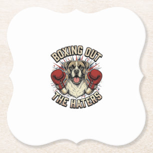 Porta-copo De Papel Camisa engraçada do cão boxer boxeando os odiadore