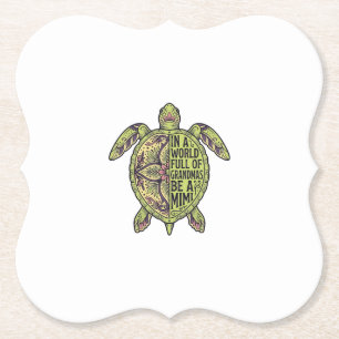 Porta-copo De Papel Camisa Floral Vintage de Tartaruga Marinha Vovó Mi