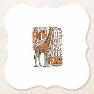 Porta-copo De Papel Camisa Inspiradora Vintage Giraffe Fé_Design_1