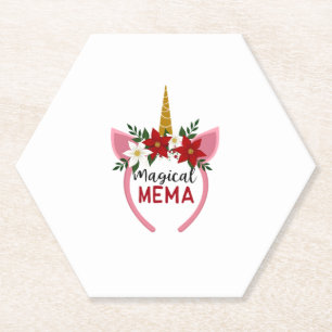 Porta-copo De Papel Camisa Mágica de Unicórnio Mema Natal Camisa de Pi