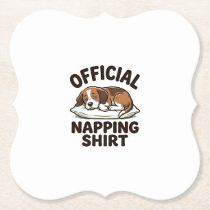 Porta-copo De Papel Camisa Oficial de Cochilo Cachorro Sonolento Desig