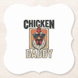 Porta-copo De Papel Camisa Vetorial Vintage de Galo Engraçado Chicken