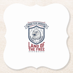 Porta-copo De Papel Camisa Vintage Águia Escudo Americano Patriótico D