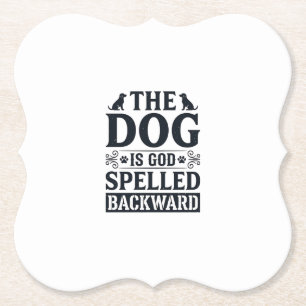 Porta-copo De Papel Camisa Vintage com o Design de Cão Escrito ao Cont