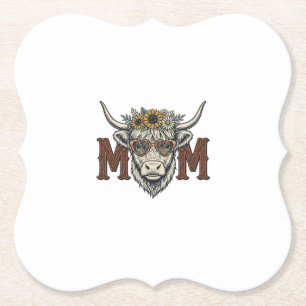 Porta-copo De Papel Camisa Western Floral Vintage de Mãe Vaca das Terr