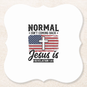 Porta-copo De Papel Camiseta Apocalipse Jesus Normal Não Está Voltando