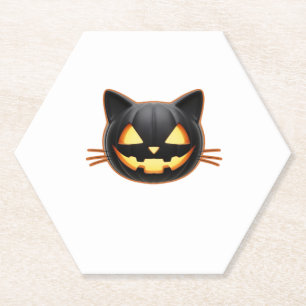 Porta-copo De Papel Camiseta Clássica do Gato Negro Jack o'Lantern Emo