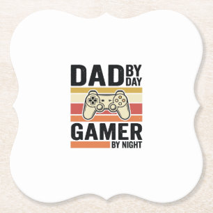 Porta-copo De Papel Camiseta Controle Vintage Pai Gamer Design_1