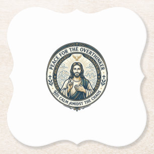 Porta-copo De Papel Camiseta de Afirmações de Saúde Mental de Jesus In