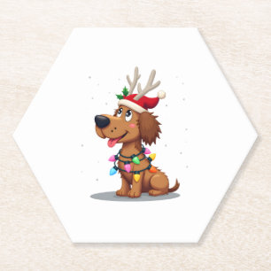 Porta-copo De Papel Camiseta de Cachorro Terrier Wheaten de Natal para