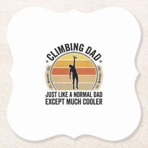 Porta-copo De Papel Camiseta de Escalada Vintage Climbing Dad Design_1