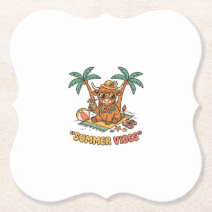 Porta-copo De Papel Camiseta de Férias de Praia de Vaca das Terras Alt