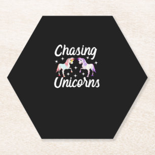 Porta-copo De Papel Camiseta de Manga Comprida Mágica Chasing Unicorns