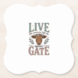 Porta-copo De Papel Camiseta de Vaca Como Se Alguém Deixasse o Portão