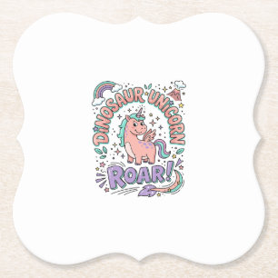 Porta-copo De Papel Camiseta Estilo Retro Unicórnio Dinossauro Unicórn