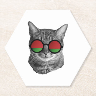 Porta-copo De Papel Camiseta Gato Engraçado - Belarus