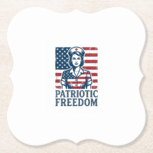 Porta-copo De Papel Camiseta Gráfica Vetorial Enfermeira Patriota