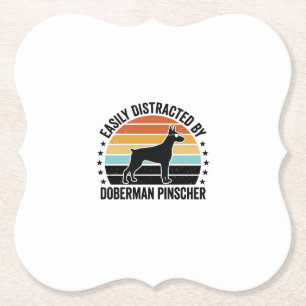 Porta-copo De Papel Camiseta Gráfica Vintage Pôr do Sol Doberman Pinsc