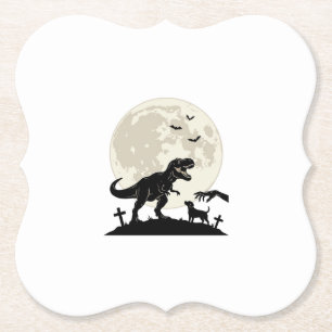 Porta-copo De Papel Camiseta Silhueta Cemitério de Cães Dinossauros ao