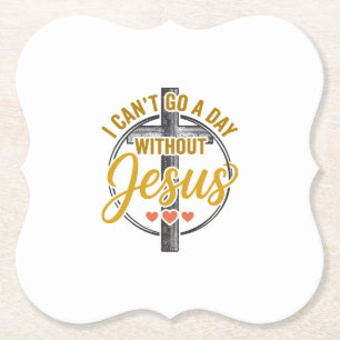 Porta-copo De Papel Camiseta Tipografia Cristã Cruz de Jesus Design_1