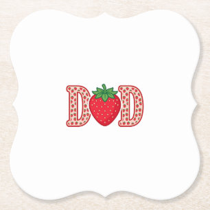 Porta-copo De Papel Camiseta Vector Desenho de Letra Morango Pai_1