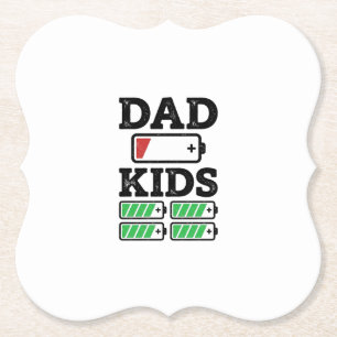 Porta-copo De Papel Camiseta Vetorial Engraçada Bateria Crianças Pai D
