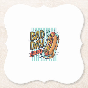 Porta-copo De Papel Camiseta Vetorial Retro de Cachorro-Quente de Mau