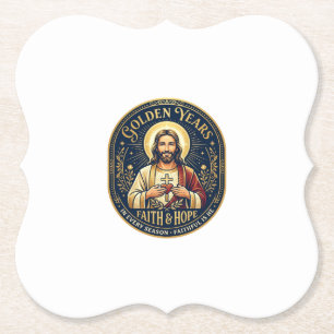 Porta-copo De Papel Camiseta Vintage Aposentadoria de Jesus Cristã