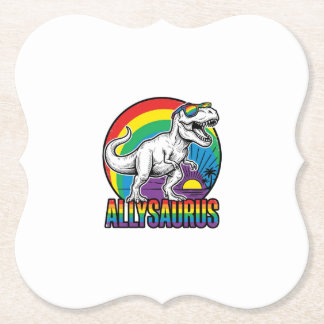 Porta-copo De Papel Camiseta Vintage de Dinossauro Arco-íris Allysauru