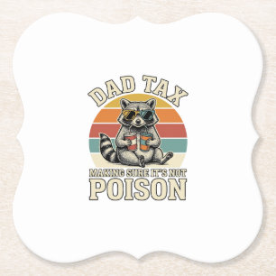 Porta-copo De Papel Camiseta Vintage Engraçada do Papai Tax Raccoon De