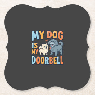 Porta-copo De Papel Campainha de Porta de Cachorro Engraçada Amante de