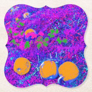 Porta-copo De Papel Campo de abóbora roxa no estilo de arte Pop